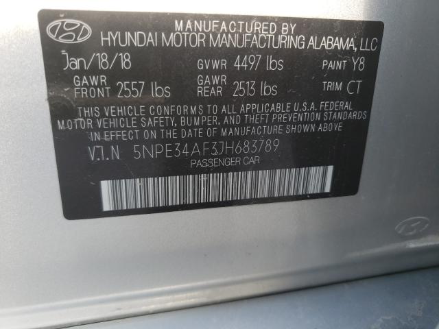 Photo 9 VIN: 5NPE34AF3JH683789 - HYUNDAI SONATA SPO 