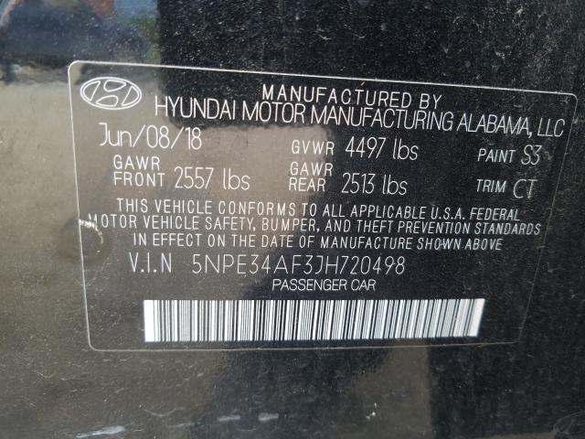 Photo 9 VIN: 5NPE34AF3JH720498 - HYUNDAI SONATA SPO 