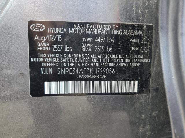 Photo 11 VIN: 5NPE34AF3KH729056 - HYUNDAI SONATA 