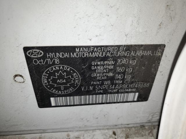 Photo 11 VIN: 5NPE34AF3KH748688 - HYUNDAI SONATA LIM 