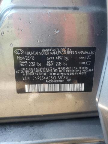 Photo 12 VIN: 5NPE34AF3KH760890 - HYUNDAI SONATA LIM 