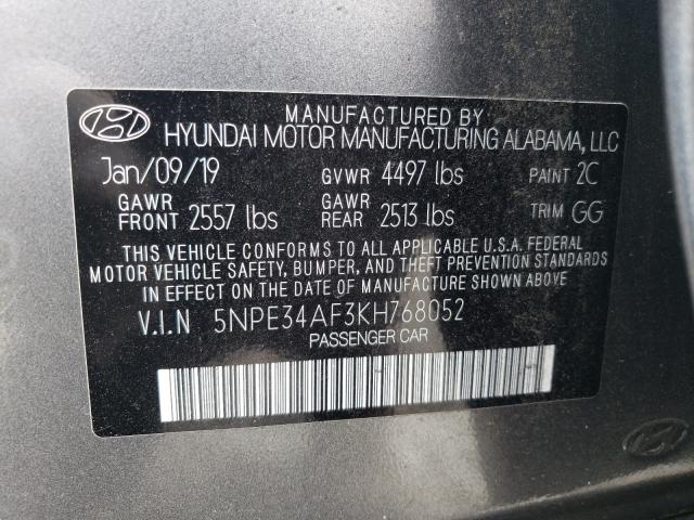 Photo 9 VIN: 5NPE34AF3KH768052 - HYUNDAI SONATA 