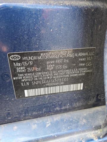 Photo 11 VIN: 5NPE34AF3KH783103 - HYUNDAI SONATA 