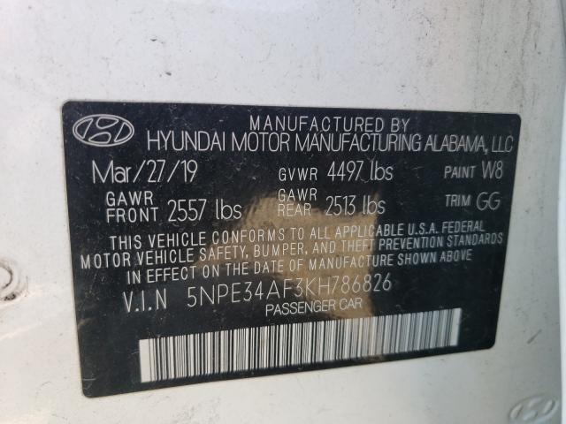 Photo 9 VIN: 5NPE34AF3KH786826 - HYUNDAI SONATA LIM 