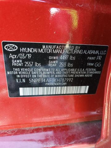 Photo 11 VIN: 5NPE34AF3KH787992 - HYUNDAI SONATA LIM 