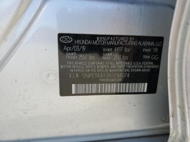 Photo 12 VIN: 5NPE34AF3KH788074 - HYUNDAI SONATA LIM 