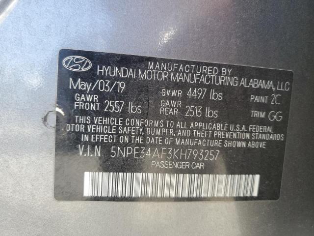 Photo 12 VIN: 5NPE34AF3KH793257 - HYUNDAI SONATA LIM 