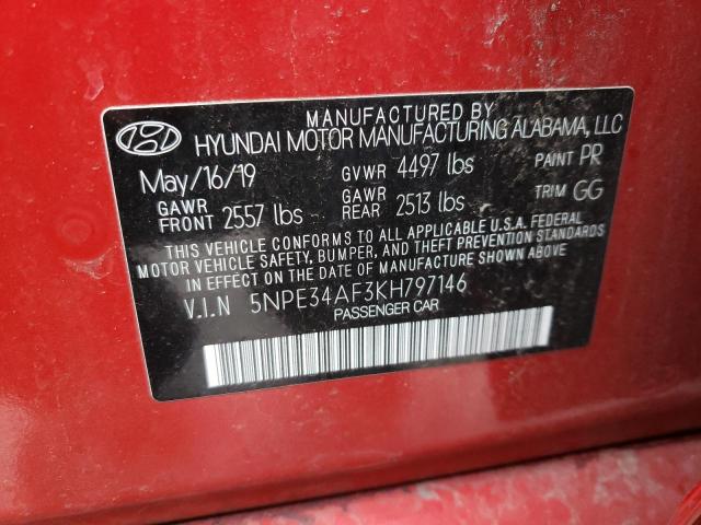 Photo 9 VIN: 5NPE34AF3KH797146 - HYUNDAI SONATA LIM 