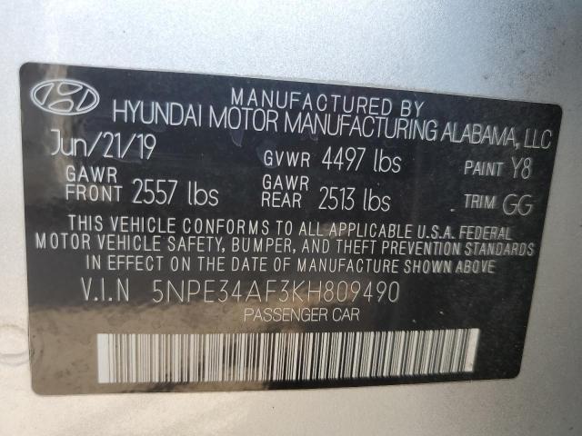 Photo 9 VIN: 5NPE34AF3KH809490 - HYUNDAI SONATA LIM 