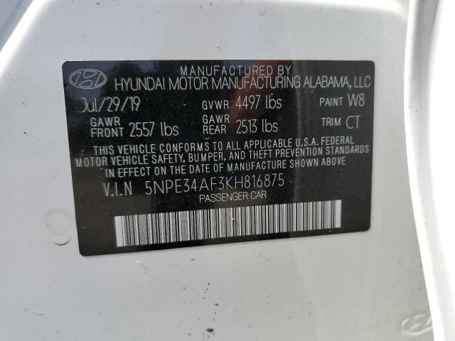 Photo 12 VIN: 5NPE34AF3KH816875 - HYUNDAI SONATA LIM 