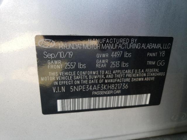 Photo 11 VIN: 5NPE34AF3KH821736 - HYUNDAI SONATA LIM 