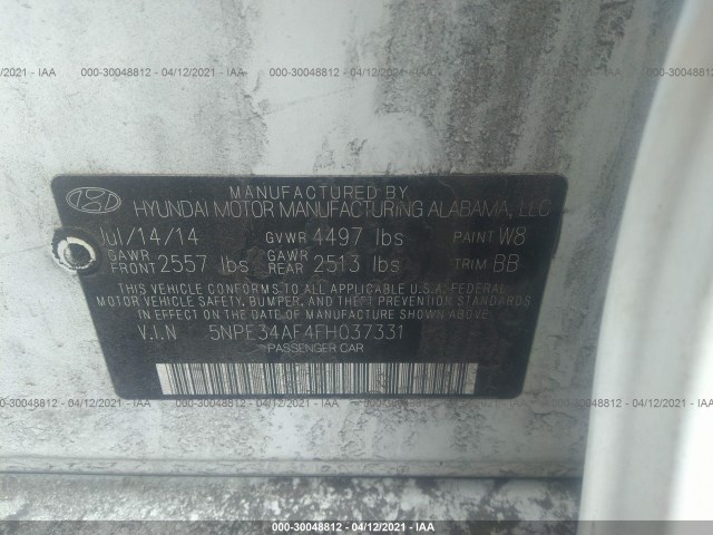 Photo 8 VIN: 5NPE34AF4FH037331 - HYUNDAI SONATA 