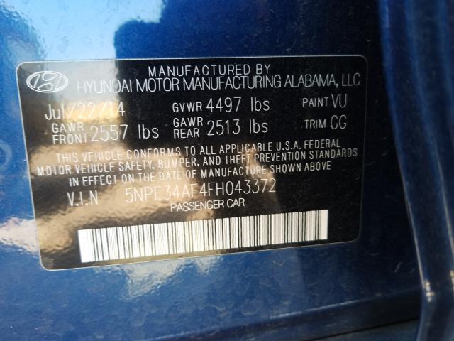 Photo 9 VIN: 5NPE34AF4FH043372 - HYUNDAI SONATA SPO 