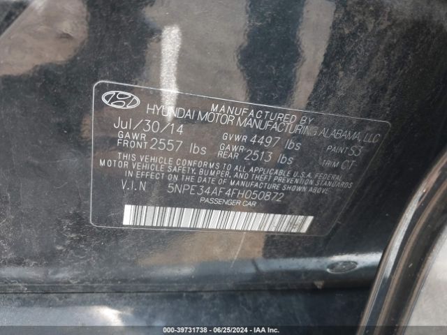 Photo 8 VIN: 5NPE34AF4FH050872 - HYUNDAI SONATA 