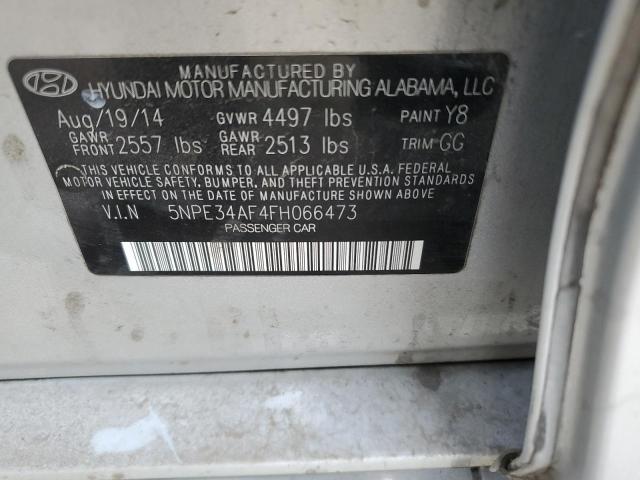 Photo 12 VIN: 5NPE34AF4FH066473 - HYUNDAI SONATA 