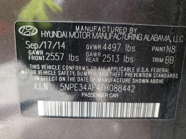 Photo 9 VIN: 5NPE34AF4FH088442 - HYUNDAI SONATA SPO 