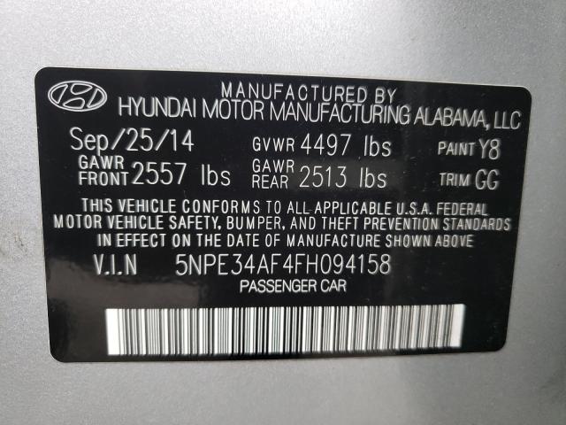 Photo 9 VIN: 5NPE34AF4FH094158 - HYUNDAI SONOTA 