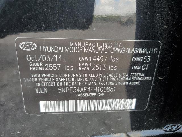 Photo 9 VIN: 5NPE34AF4FH100881 - HYUNDAI SONATA SPO 