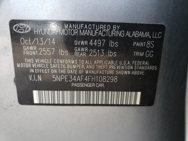 Photo 9 VIN: 5NPE34AF4FH108298 - HYUNDAI SONATA SPO 