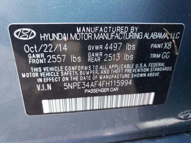 Photo 9 VIN: 5NPE34AF4FH115994 - HYUNDAI SONATA SPO 