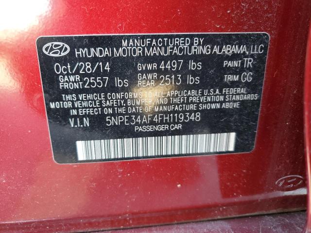 Photo 11 VIN: 5NPE34AF4FH119348 - HYUNDAI SONATA 