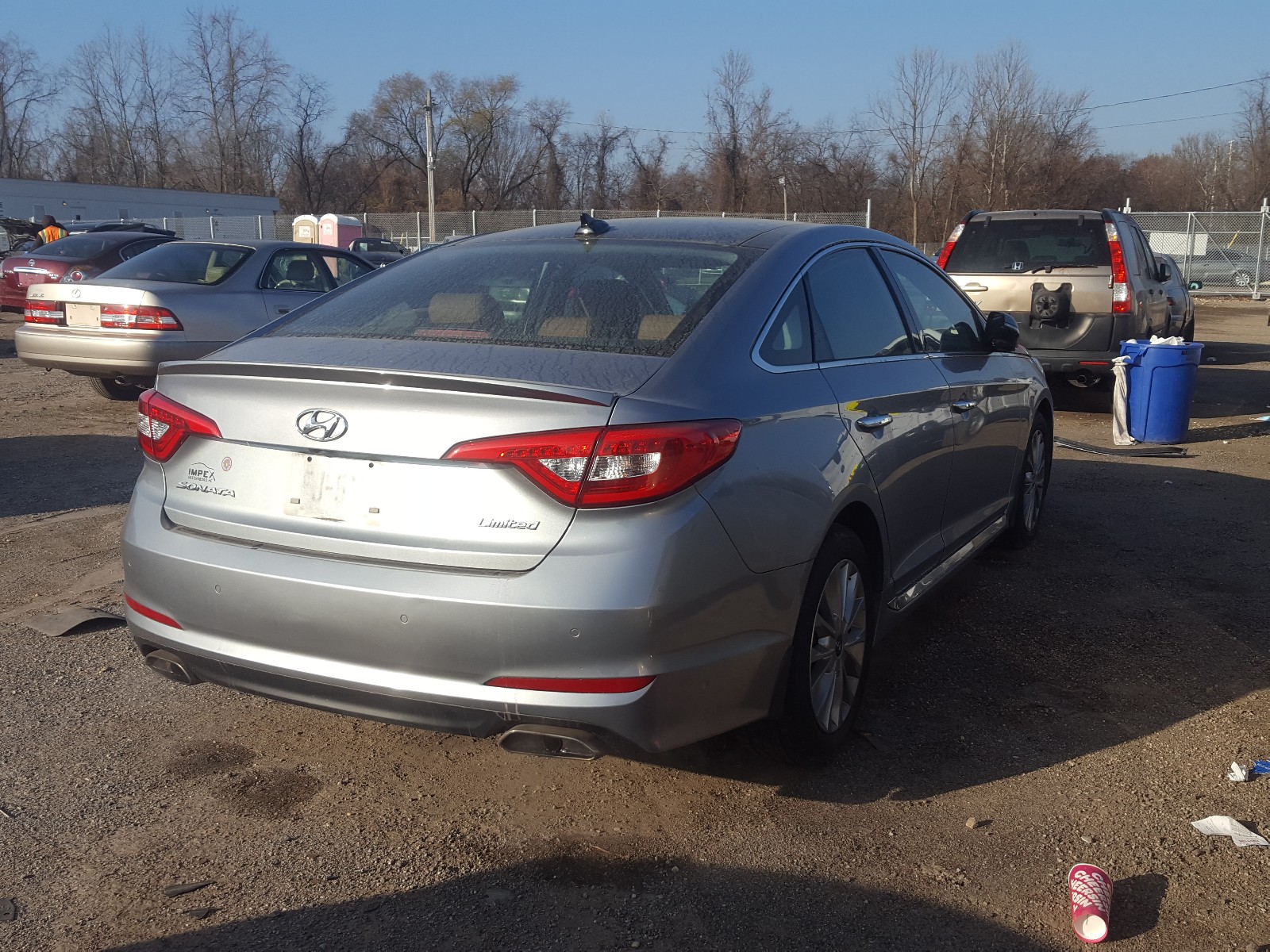 Photo 3 VIN: 5NPE34AF4FH130690 - HYUNDAI SONATA SPO 