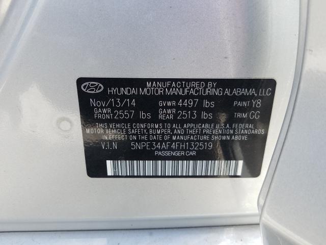 Photo 9 VIN: 5NPE34AF4FH132519 - HYUNDAI SONATA SPO 