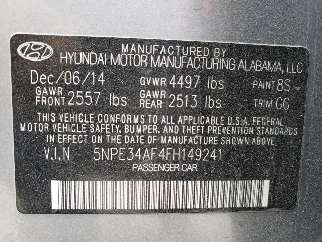 Photo 12 VIN: 5NPE34AF4FH149241 - HYUNDAI SONATA SPO 