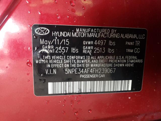 Photo 9 VIN: 5NPE34AF4FH239067 - HYUNDAI SONATA SPO 