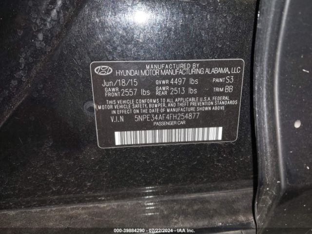 Photo 8 VIN: 5NPE34AF4FH254877 - HYUNDAI SONATA 