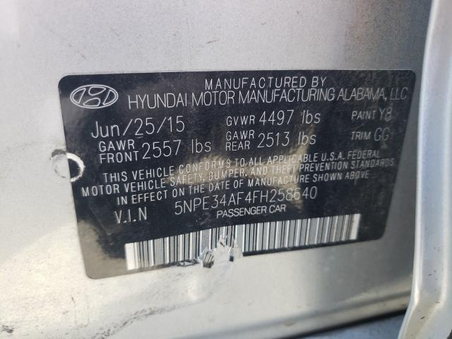 Photo 9 VIN: 5NPE34AF4FH258640 - HYUNDAI SONATA 