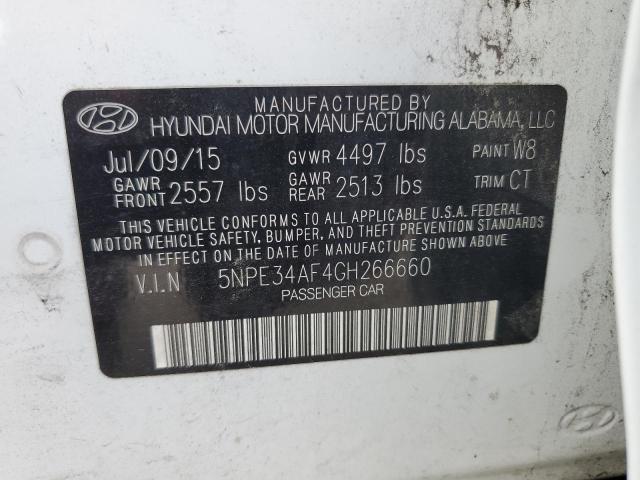 Photo 12 VIN: 5NPE34AF4GH266660 - HYUNDAI SONATA SPO 