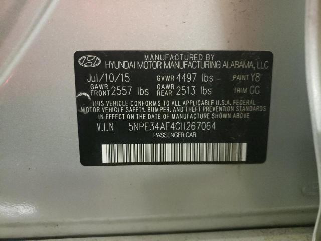 Photo 11 VIN: 5NPE34AF4GH267064 - HYUNDAI SONATA SPO 