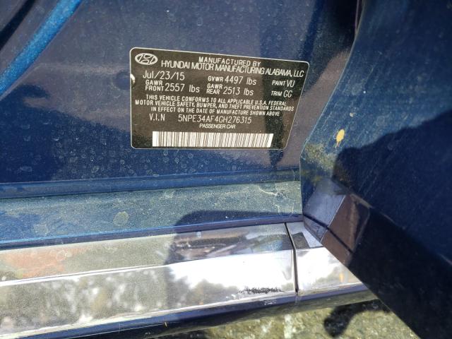 Photo 9 VIN: 5NPE34AF4GH276315 - HYUNDAI SONATA 