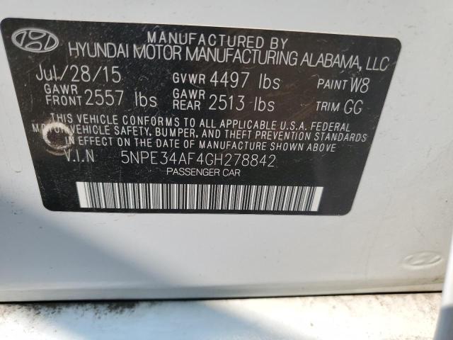 Photo 11 VIN: 5NPE34AF4GH278842 - HYUNDAI SONATA SPO 