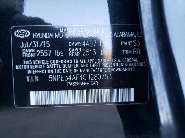 Photo 12 VIN: 5NPE34AF4GH280753 - HYUNDAI SONATA SPO 