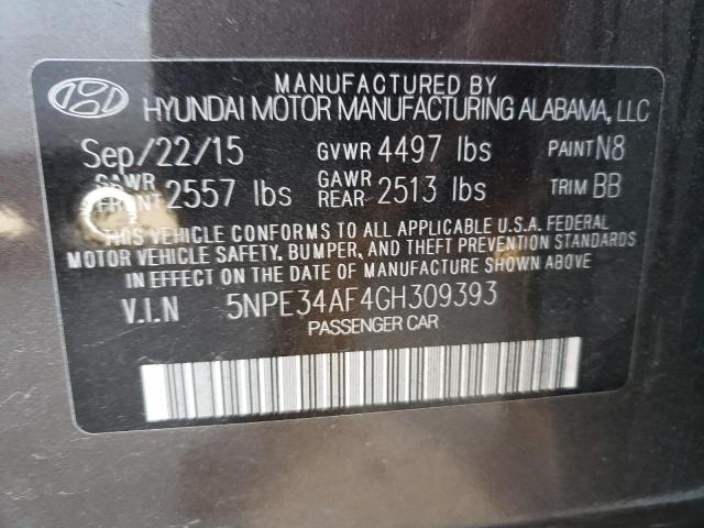 Photo 9 VIN: 5NPE34AF4GH309393 - HYUNDAI SONATA SPO 