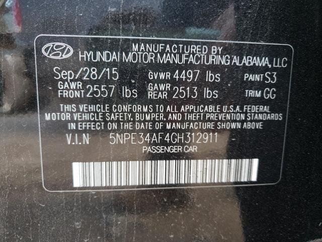 Photo 9 VIN: 5NPE34AF4GH312911 - HYUNDAI SONATA SPO 