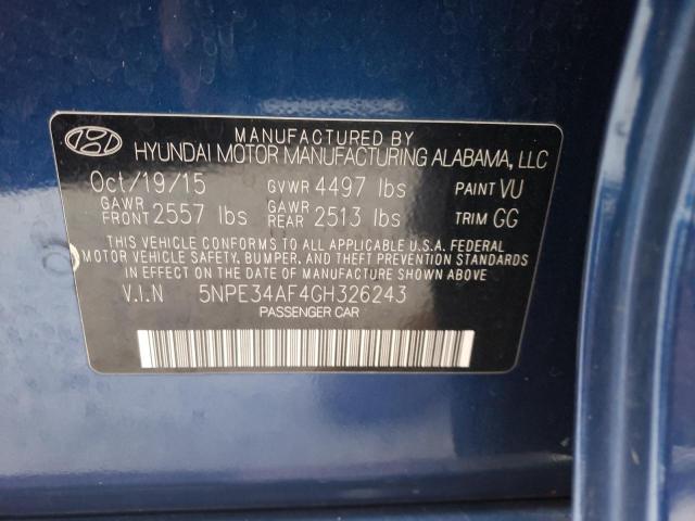 Photo 9 VIN: 5NPE34AF4GH326243 - HYUNDAI SONATA SPO 