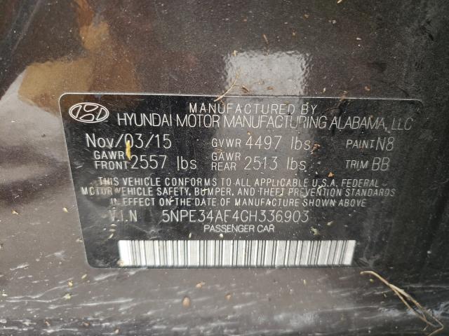 Photo 9 VIN: 5NPE34AF4GH336903 - HYUNDAI SONATA SPO 