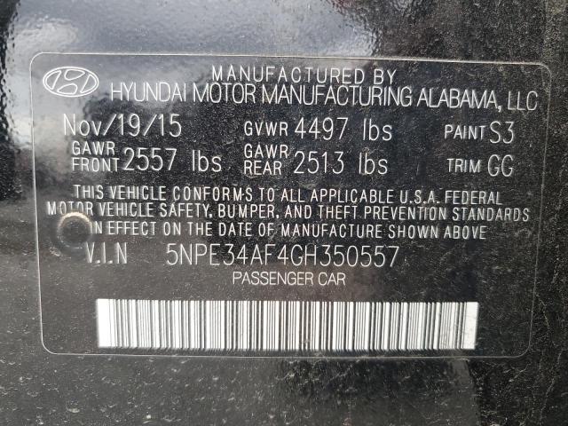 Photo 11 VIN: 5NPE34AF4GH350557 - HYUNDAI SONATA SPO 