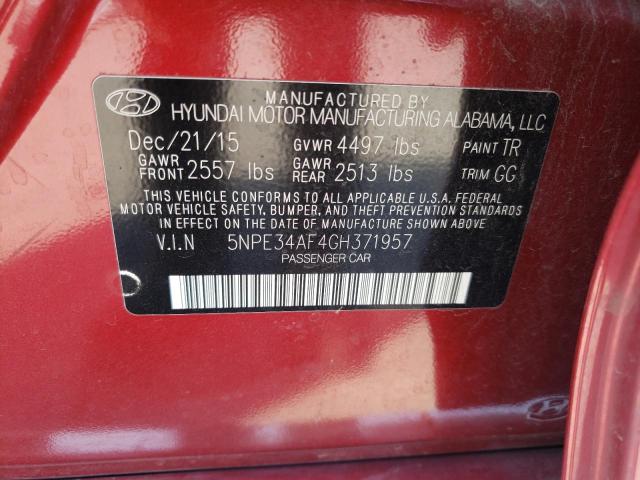 Photo 12 VIN: 5NPE34AF4GH371957 - HYUNDAI SONATA SPO 