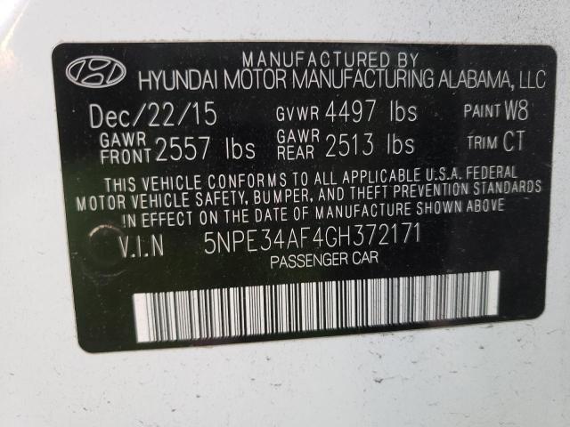 Photo 9 VIN: 5NPE34AF4GH372171 - HYUNDAI SONATA SPO 