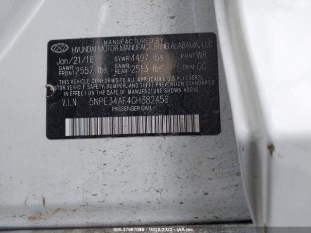 Photo 8 VIN: 5NPE34AF4GH382456 - HYUNDAI SONATA 