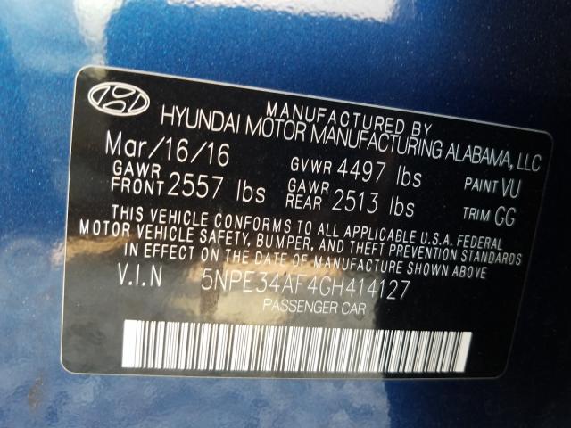 Photo 9 VIN: 5NPE34AF4GH414127 - HYUNDAI SONATA SPO 