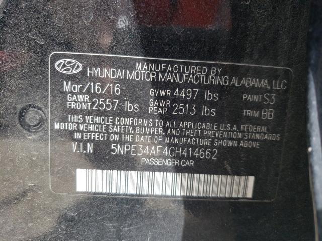 Photo 9 VIN: 5NPE34AF4GH414662 - HYUNDAI SONATA 