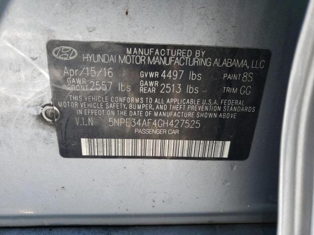 Photo 11 VIN: 5NPE34AF4GH427525 - HYUNDAI SONATA 