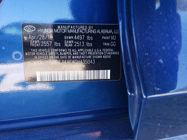 Photo 11 VIN: 5NPE34AF4GH435043 - HYUNDAI SONATA SPO 