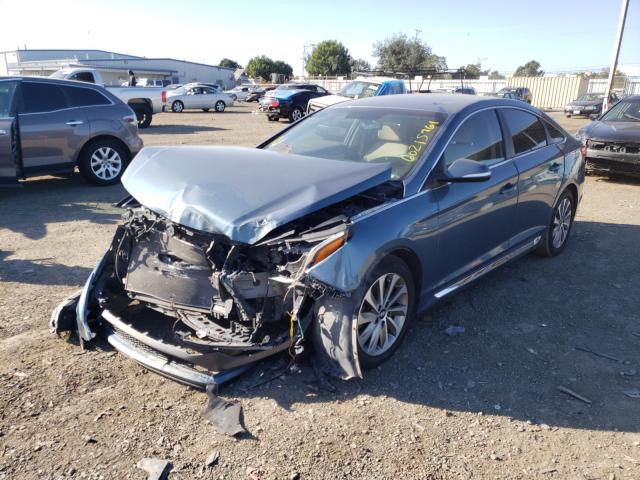 Photo 1 VIN: 5NPE34AF4HH436615 - HYUNDAI SONATA SPO 