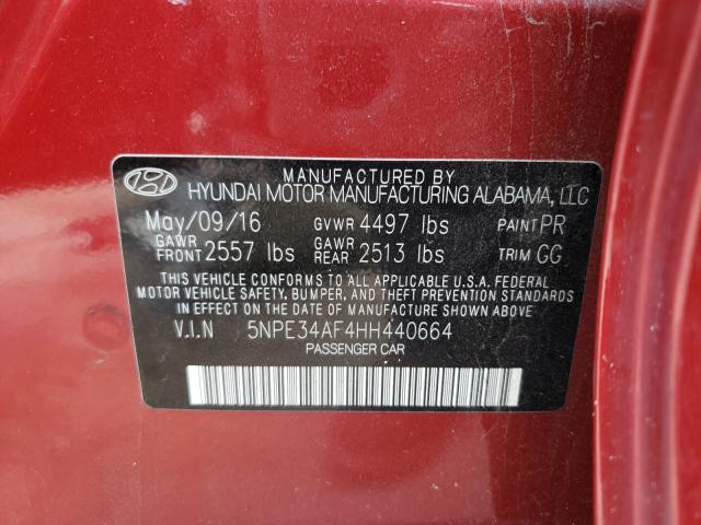 Photo 9 VIN: 5NPE34AF4HH440664 - HYUNDAI SONATA SPO 